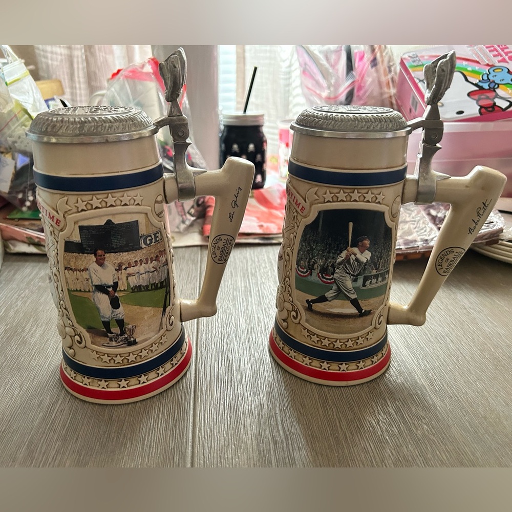 The Bradford Exchange Legends of Baseball Beer Steins Babe Ruth Lou Gehrig